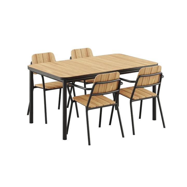 Kirra Dining Table & 4 Kirra Patio Chair