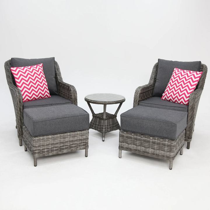 Tortuga 5pc Relax Lounge Setting - Grey